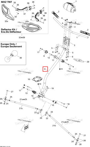 Основной трубка Ski-Doo 506152473