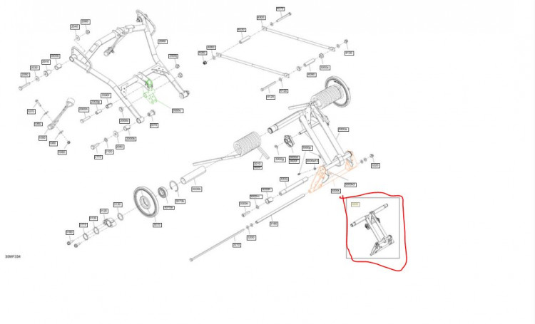 503197118 Рычаг задний задней подвески для снегоходов Ski-Doo Expedition SWT G5