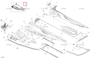 Tundra зелёный шасси тоннель блок 137 b Ski-Doo 415130667