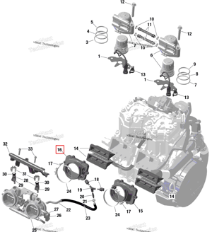 Впуск гнездо Pto Ski-Doo 420867397