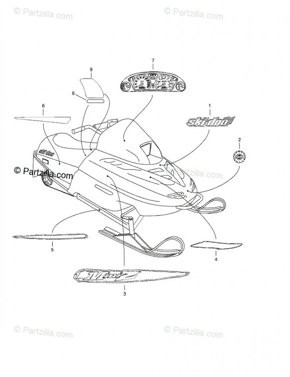 418000010 Наклейка <<SKIDOO>>