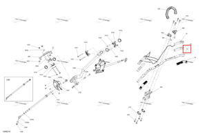 Spartan красный руль Ski-Doo 506153267