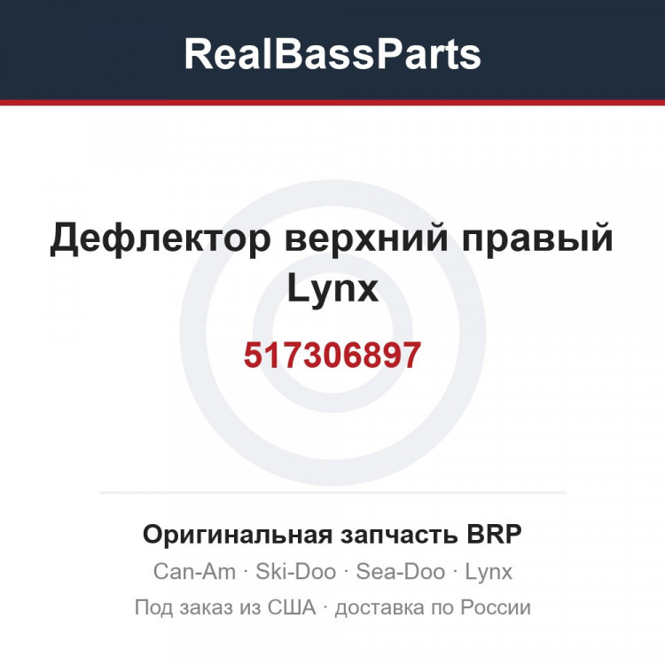 517306897 Дефлектор верхний правый Lynx