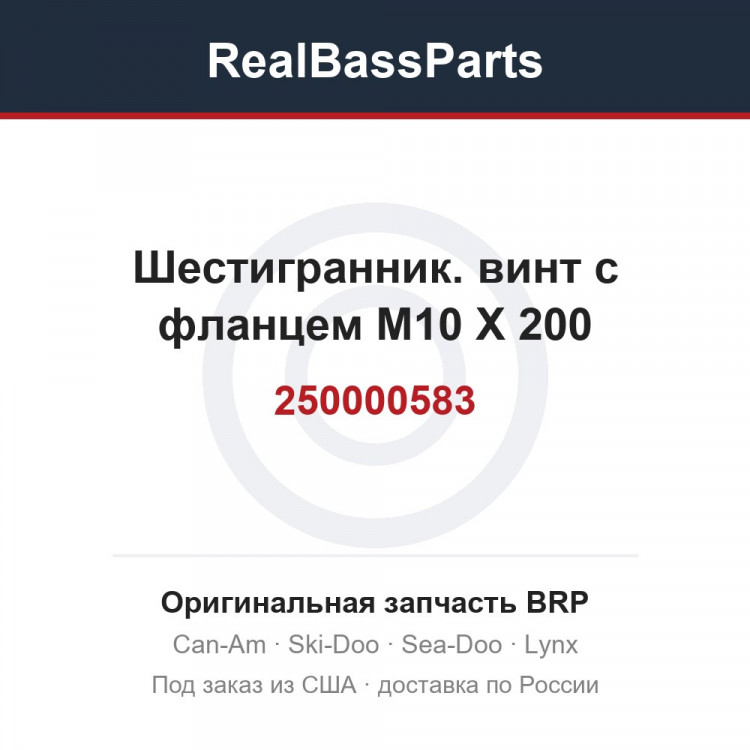 250000583 Шестигранник. винт с фланцем M10 X 200