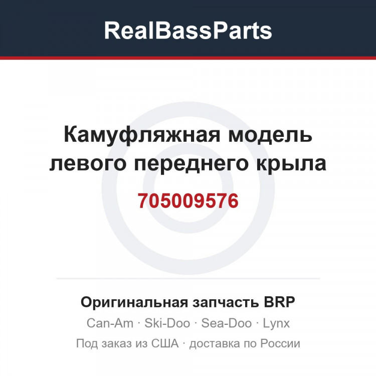 705009576 Камуфляжная модель левого переднего крыла