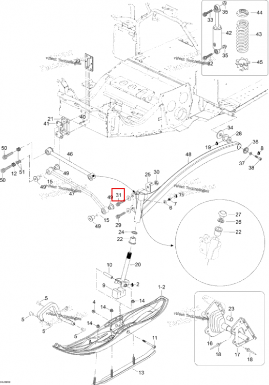 Allen винт M12 × 60 Ski-Doo Expedition TUV V800 4-TEC (2009) (M40306)