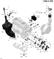 Масляный радиатор Ski-Doo GTX LE 1200 4-TEC (2009) (420891911)