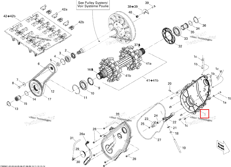 Chaincase Ski-Doo Summit X 800R Power T.E.K. (2009) (504152865)