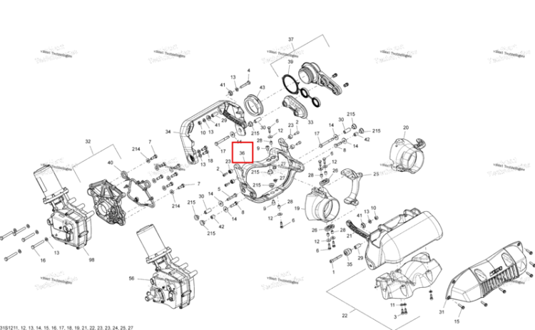 Trimming кольцо чёрный Sea-Doo RXT-X 260 RS (2012) (268000100)