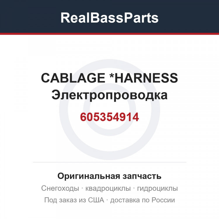 605354914 CABLAGE        *HARNESS  Электропроводка