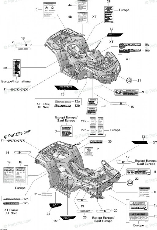 704902476 DECALQUE       *CONSOLE DECAL Наклейка консоли OUTLANDER MAX XT