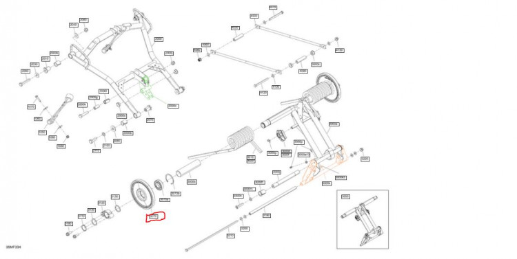 503197212 Ролик каток 165 MM задней подвески для снегоходов Ski-Doo Expedition SWT G5, Wheel Idler 165 MM