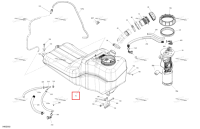 Топливный бак в сборе включает 10 to 10 b Can-Am Commander MAX 1000R EFI XT (2024) (709001434)