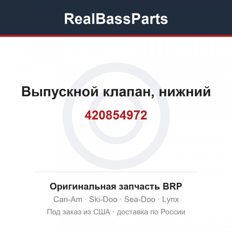 420854972 Выпускной клапан, нижний