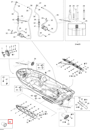 HULL вставка 50 мм Sea-Doo 292000974