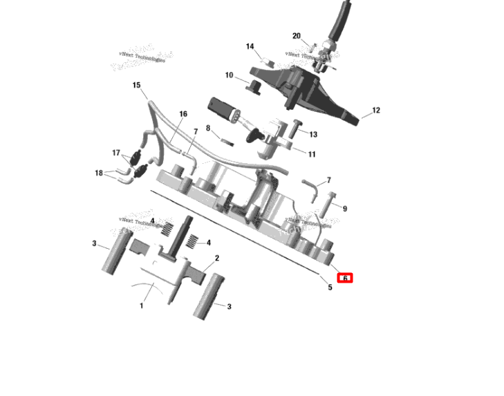 420954063 Планка клапанов Ski-Doo 420954038 420954039 