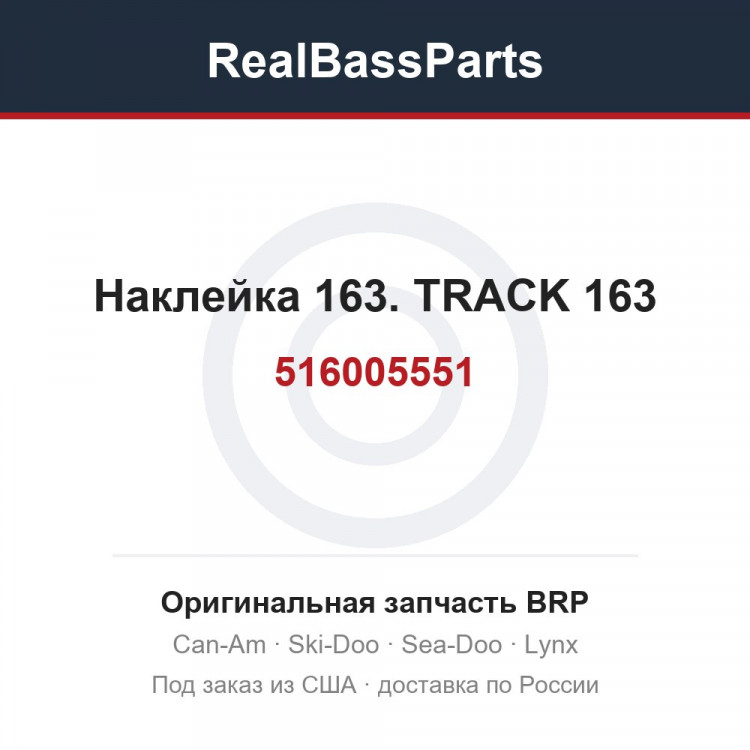516005551 Наклейка 163. TRACK 163