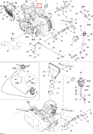 Rotax 4 Stroke двигатель 610 Can-Am 707000358