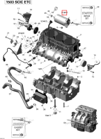 Электрический стартер в сборе включает 41 to 42 Sea-Doo GTX 215 (2012) (420888996)