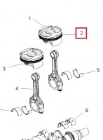 Поршневое кольцо Polaris Kit Piston Ring 2204509