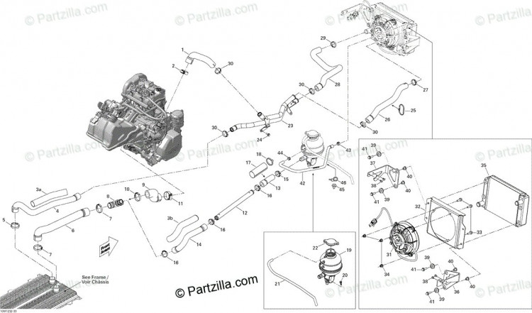 509000754 RH RADIATOR SUPPORT, Bombardier
