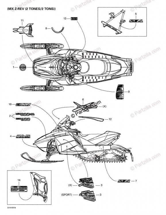 516001626 MX Z REV 800 Sport L/C