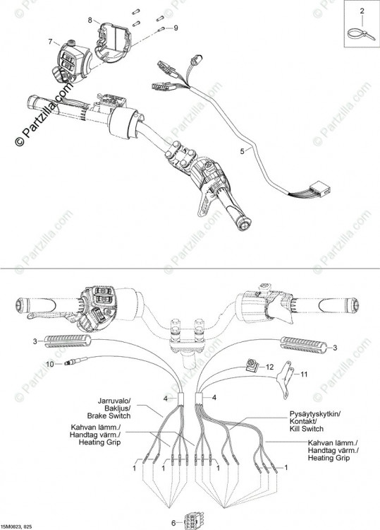 605154615 MAIN HARNESS  Электрический провод, в пучке, с разьемами 12В для квадроциклов