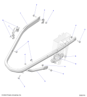 5342112 Кронштейн переднего бампера для снегоходов Polaris PATRIOT 5342112