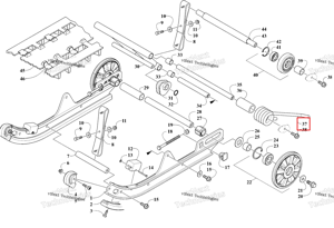 Правый подвески пружина Ski-Doo 3704-172