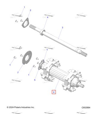 1597870 В сборе приводной вал 2 S 6 T 3.5 P TUB включает 4,5