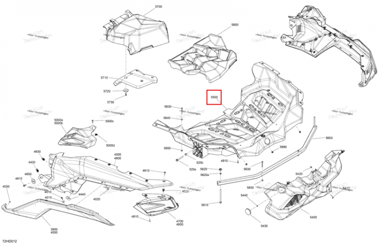 Багажник комплект Can-Am Maverick MAX Turbo RR XRS Smart Shock (2024) (715009831)