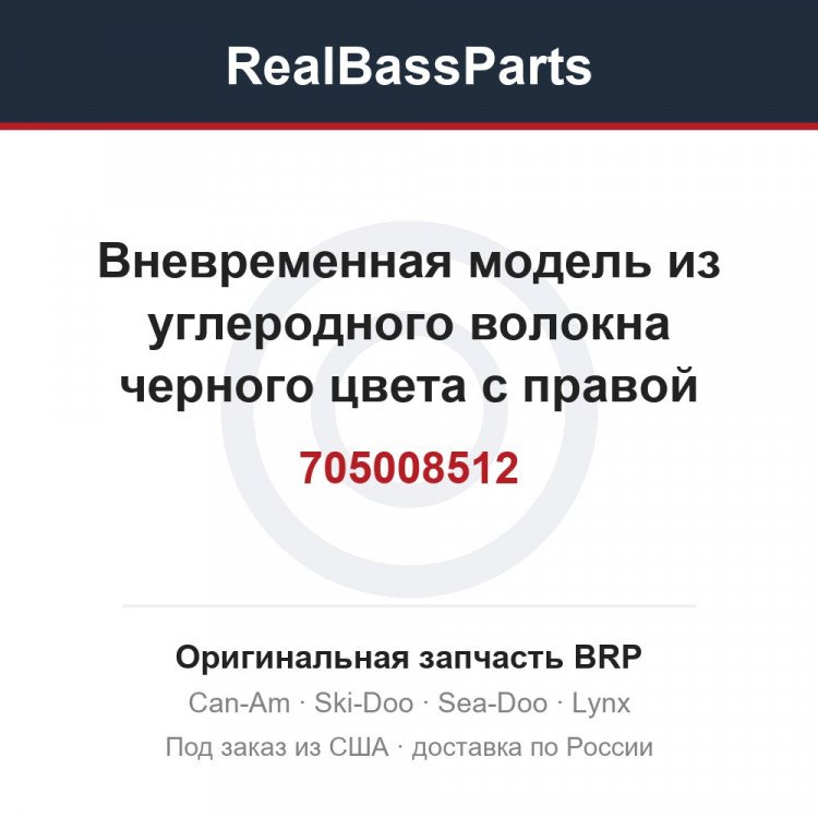 705008512 Вневременная модель из углеродного волокна черного цвета с правой центральной панелью клетки