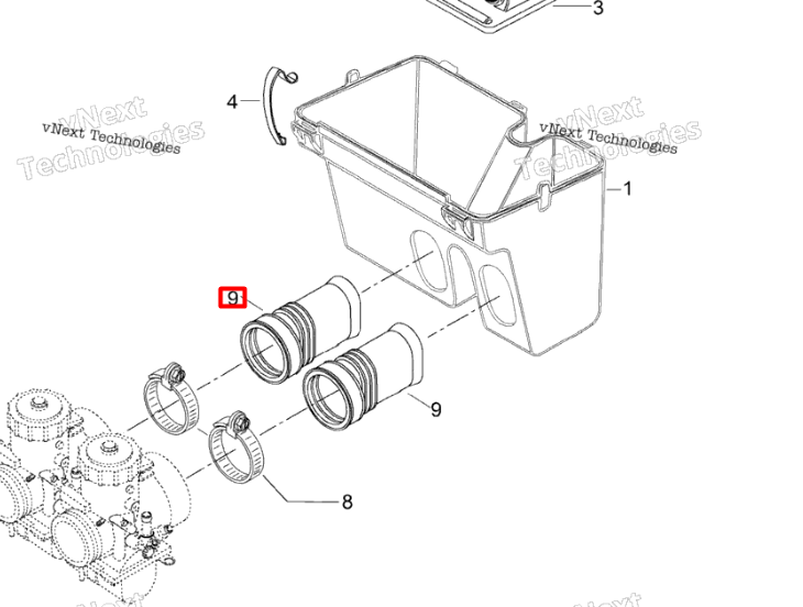 570134300 Адаптер правый Ski-Doo 