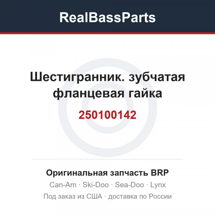 250100142 Шестигранник. зубчатая фланцевая гайка
