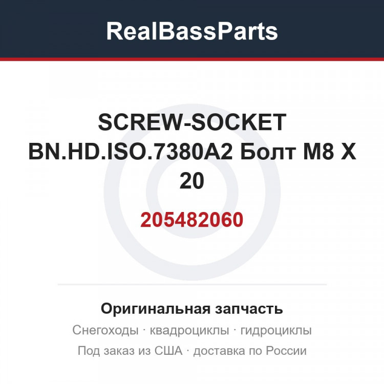 205482060 SCREW-SOCKET BN.HD.ISO.7380A2  Болт M8 X 20