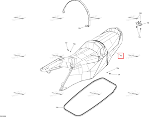 Neon жёлтый 2 Places сиденье в сборе комплект × Sea-Doo 269003249