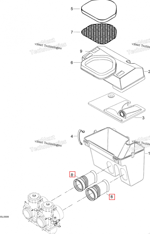 ADAPTOR SIL воздушный Ski-Doo Skandic SUV (2009) (M5142626)