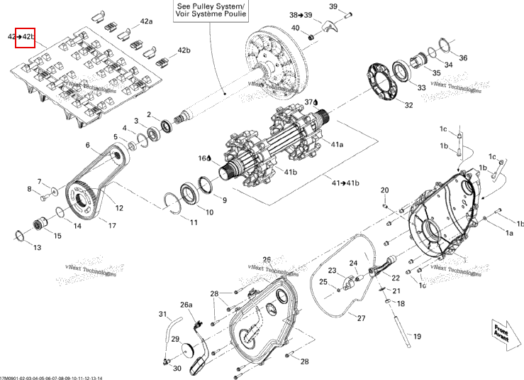 Гусеница в сборе 16 X146 X2 2 P включает 42 to 42 b 800 R PTEK Ski-Doo Summit X 800R Power T.E.K. (2009) (504152799)