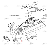 Распорка капот верхний Polaris Widetrak LX (2006) (5242945)