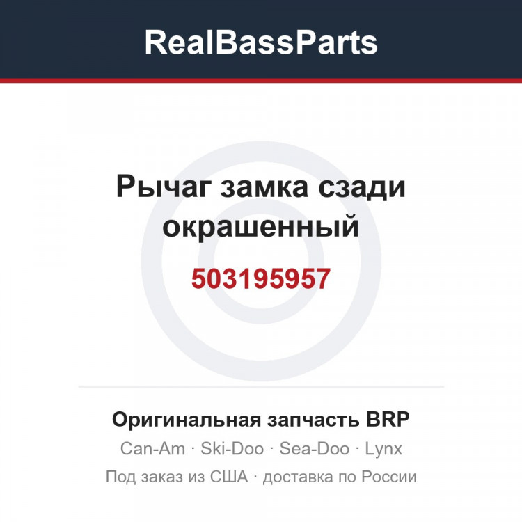503195957 Рычаг замка сзади окрашенный