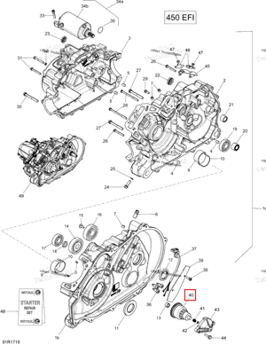 Стартер шестерня в сборе Can-Am 420684056