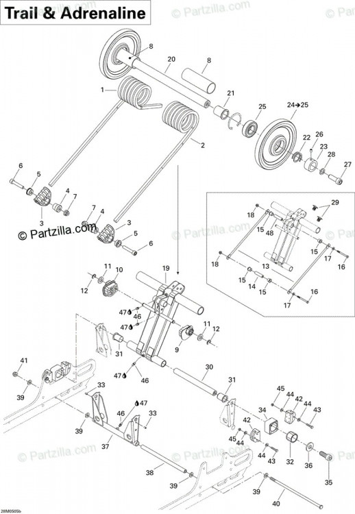 503190718 Ski-doo SKANDIC LH Spring