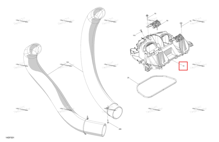 Ventilation переходник Sea-Doo GTX 325 Limited (2026) (237000091)