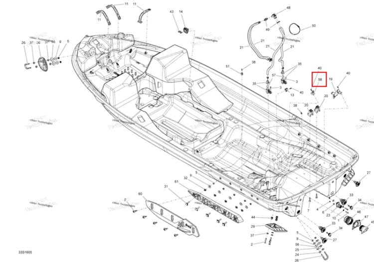 Ремень клипса 90 Sea-Doo RXP (2016) (293850076)