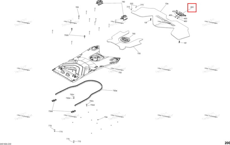 Cleat Sea-Doo RXT 300 (2018) (291004597)