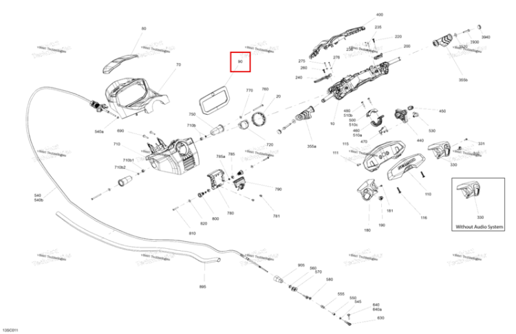 Speed указатель облицовка Sea-Doo RXT-X 300 (2023) (705015381)