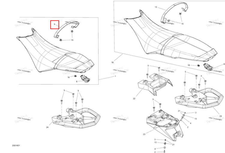 SUNBURST жёлтый сиденье ремень модель цвет Sunburst жёлтый 2 Up Sea-Doo Spark (2016) (269002943)
