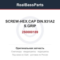 250000189 SCREW-HEX.CAP DIN.931A2 S.GRIP