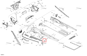 Scandi синий левый задний подножка Reinforcem Ski-Doo 518333105