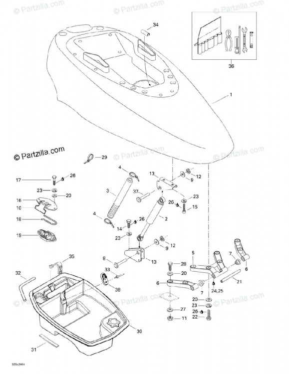 269700065 COUV.MOTEUR    *COVER-ENGINE Капот (XP 00-01, серебр) / Капот (XP 00-01, серебр)